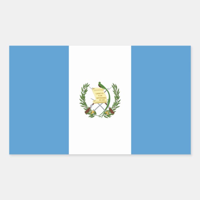Adesivo Retangular Bandeira da Guatemala (Frente)