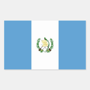 Adesivo Retangular Bandeira da Guatemala/Guatemala