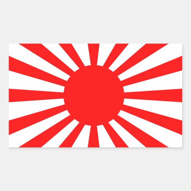 Adesivo Retangular Bandeira da Guerra do Exército Imperial Japonês (Frente)