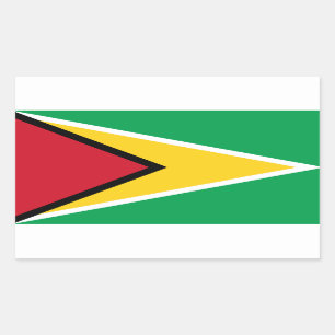 Adesivo Retangular Bandeira da Guiana, Bandeira da Guiana