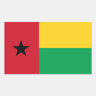 Adesivo Retangular Bandeira da Guiné-Bissau