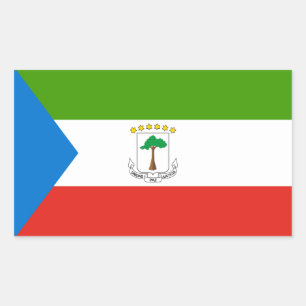 Adesivo Retangular Bandeira da Guiné Equatorial, Bandeira da Guiné Eq