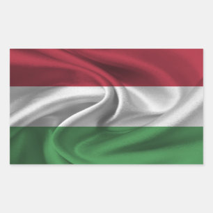 Adesivo Retangular Bandeira da Hungria