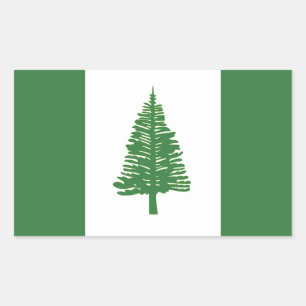 Adesivo Retangular Bandeira da ilha Norfolk