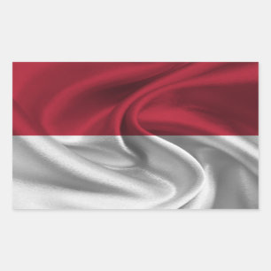 Adesivo Retangular Bandeira da Indonésia