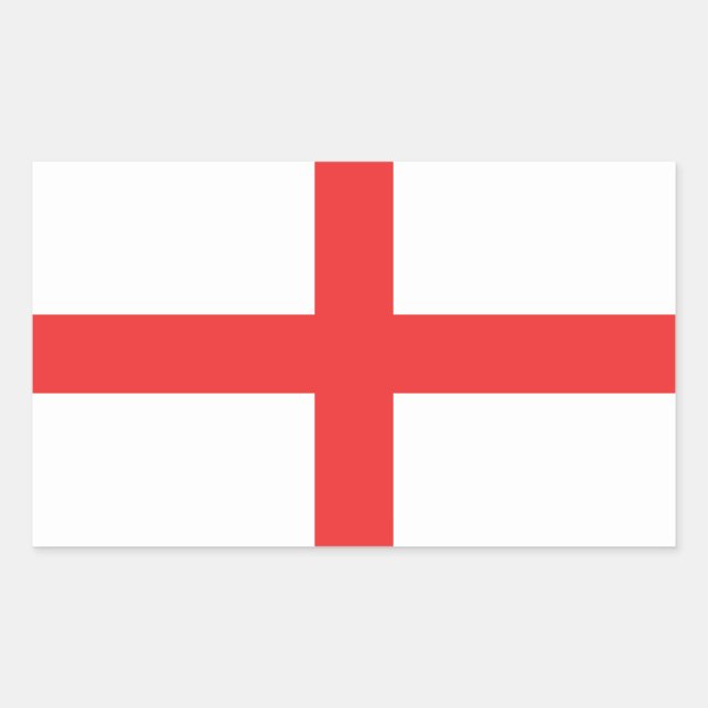 Adesivo Retangular Bandeira da Inglaterra (Frente)