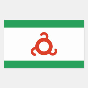 Adesivo Retangular Bandeira da Inguchétia
