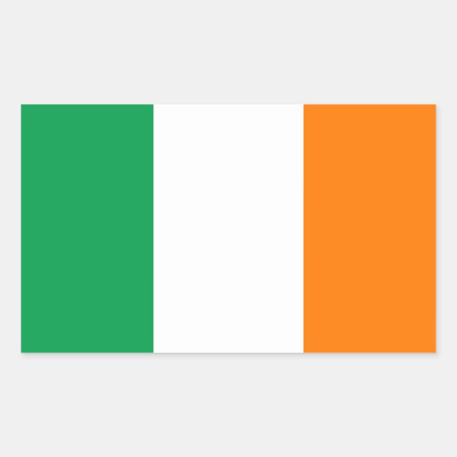 ADESIVO RETANGULAR BANDEIRA DA IRLANDA (Frente)