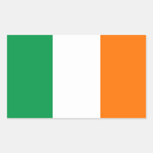Adesivo Retangular Bandeira da Irlanda