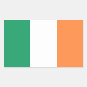 Adesivo Retangular Bandeira da Irlanda