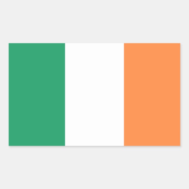 Adesivo Retangular Bandeira da Irlanda (Frente)