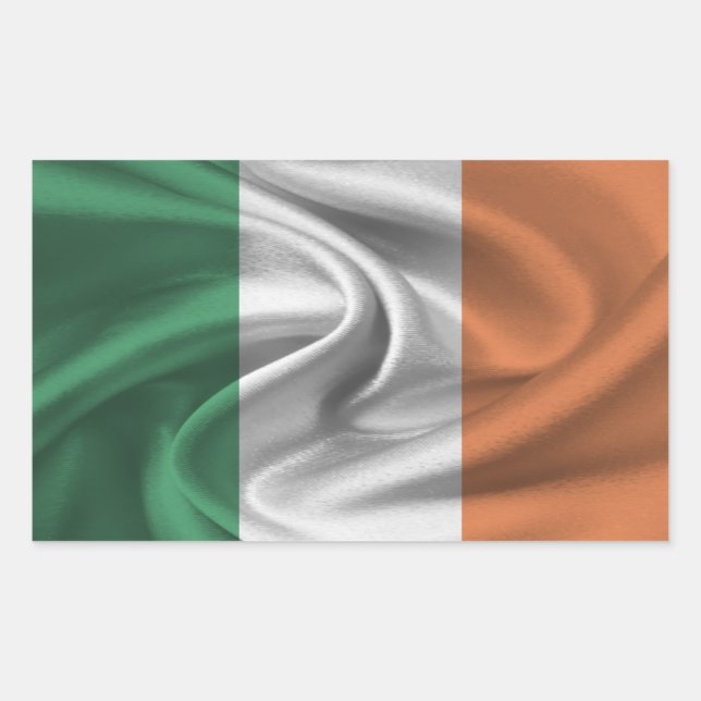 Adesivo Retangular Bandeira da Irlanda (Frente)