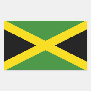 Adesivo Retangular Bandeira da Jamaica