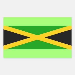 Adesivo Retangular Bandeira da Jamaica