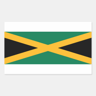 Adesivo Retangular bandeira da Jamaica