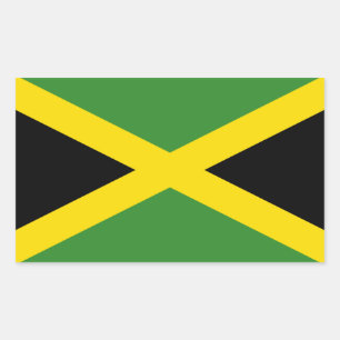 Adesivo Retangular Bandeira da Jamaica