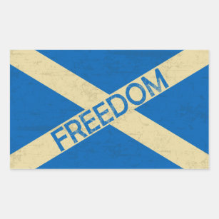 Adesivo Retangular Bandeira da liberdade de Scotland
