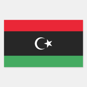 Adesivo Retangular Bandeira da Líbia