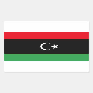 Adesivo Retangular Bandeira da Líbia Livre