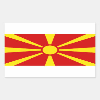 Adesivo Retangular Bandeira da Macedônia