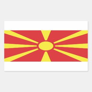 Adesivo Retangular Bandeira da Macedônia, Bandeira da Macedônia do No