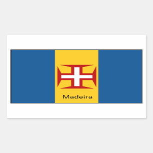 Adesivo Retangular Bandeira da Madeira