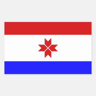 Adesivo Retangular Bandeira da Mordóvia