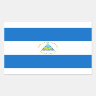 Adesivo Retangular Bandeira da Nicarágua