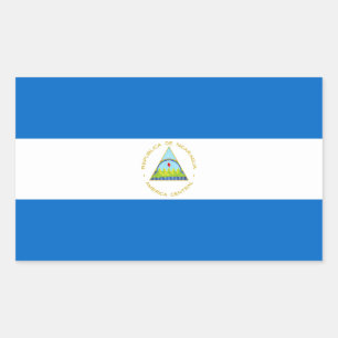 Adesivo Retangular Bandeira da Nicarágua