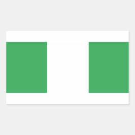 Adesivo Retangular Bandeira da Nigéria