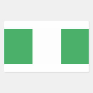Adesivo Retangular Bandeira da Nigéria