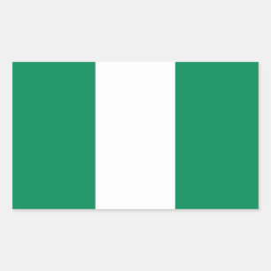 Adesivo Retangular Bandeira da Nigéria