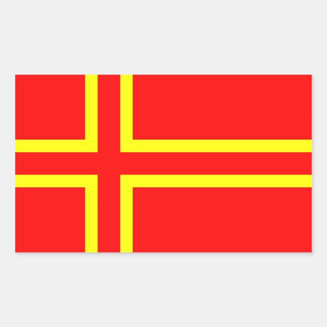 Adesivo Retangular Bandeira da Normandia (Frente)