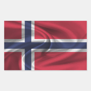 Adesivo Retangular Bandeira da Noruega