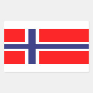 Adesivo Retangular Bandeira da Noruega