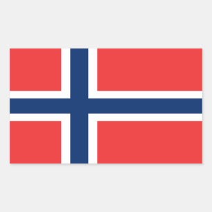 Adesivo Retangular Bandeira da Noruega