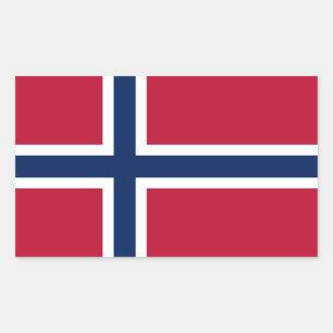 Adesivo Retangular Bandeira da Noruega