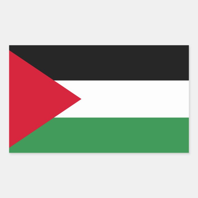 Adesivo Retangular Bandeira da Palestina (Frente)