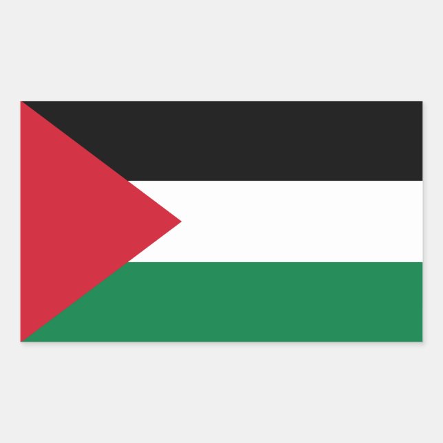 Adesivo Retangular Bandeira da Palestina (Frente)