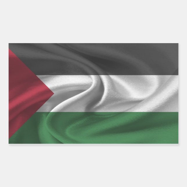 Adesivo Retangular Bandeira da Palestina (Frente)
