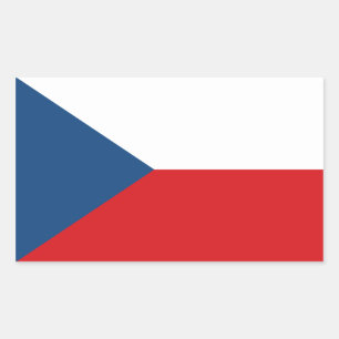 Adesivo Retangular Bandeira da república checa