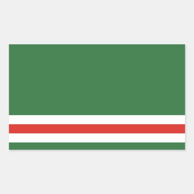 Adesivo Retangular Bandeira da República Chechena de Ichkeria (Frente)