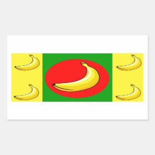 Adesivo Retangular Bandeira da República das Bananas