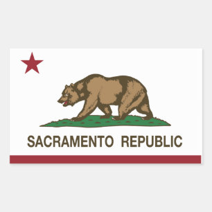 Adesivo Retangular Bandeira da república de Sacramento