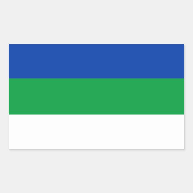 Adesivo Retangular Bandeira da República Komi (Frente)
