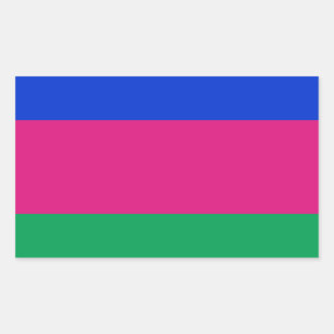 Adesivo Retangular Bandeira da República Popular de Kuban