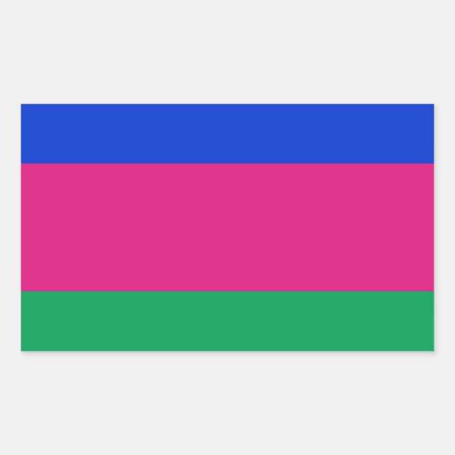 Adesivo Retangular Bandeira da República Popular de Kuban (Frente)