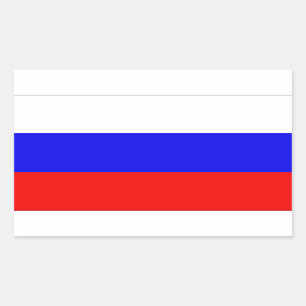 Adesivo Retangular Bandeira da Rússia