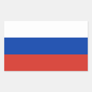 Adesivo Retangular Bandeira da Rússia