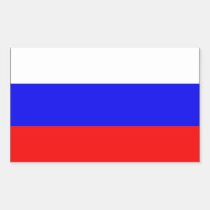 Adesivo Retangular Bandeira da Rússia